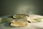 Glass Plates in Mixed Olive
